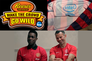 Aon/Man U, Intel Inside/FC Barcelona, Hershey/NCAA