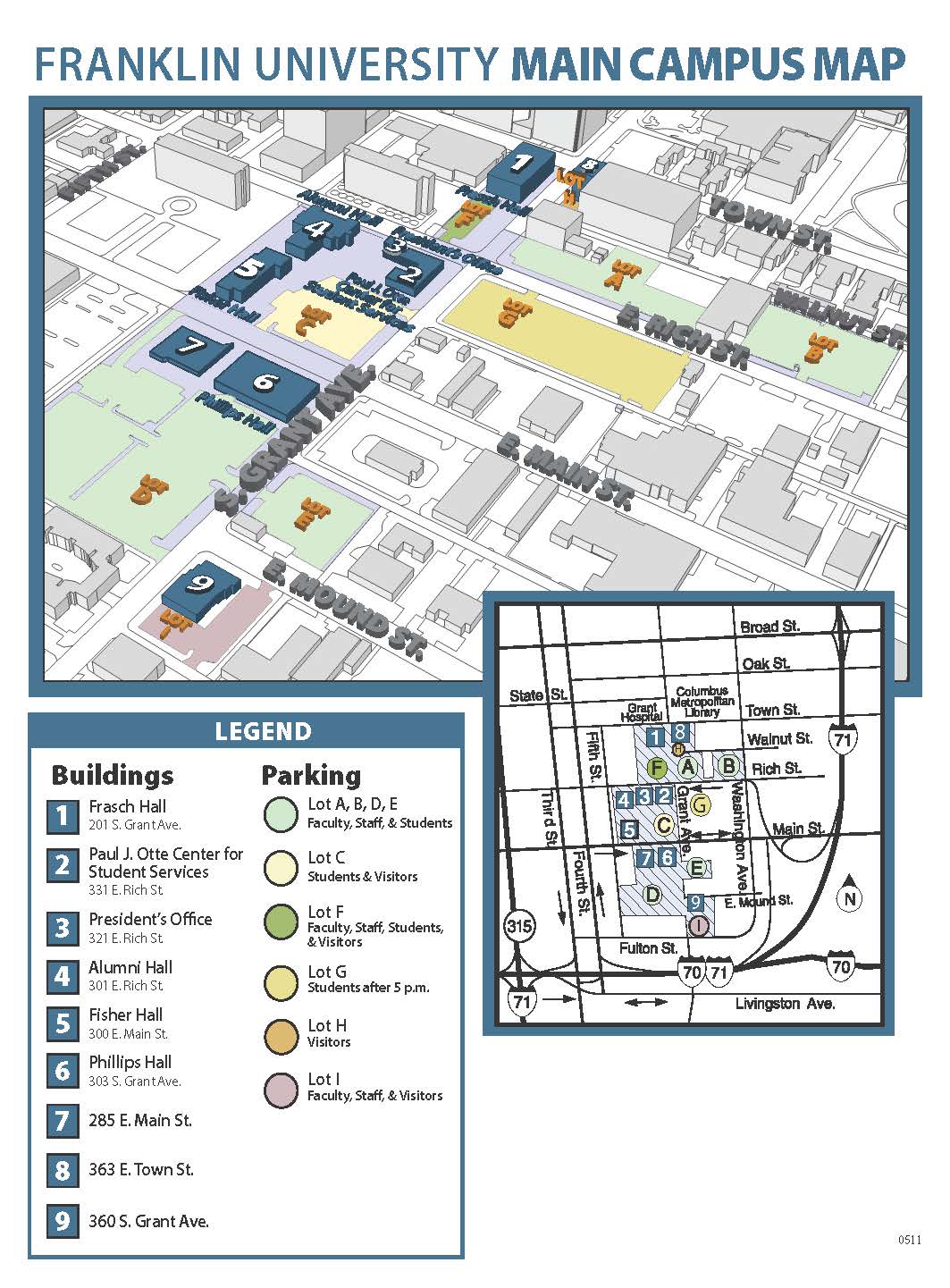 Franklin Campus Map