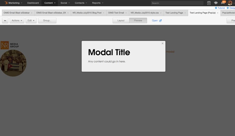 jquery modal popover